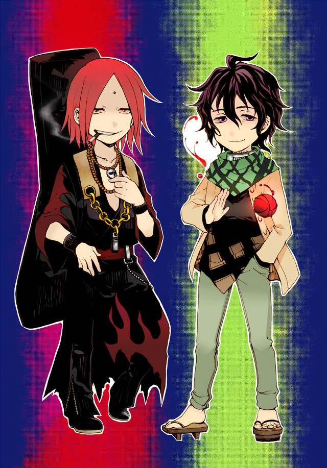 Anime characters arms around each #2 free wallpaper for mobile - medium preview image