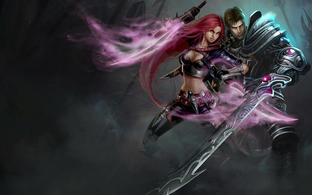 Couple people sword in hands free wallpaper for desktop - medium preview image
