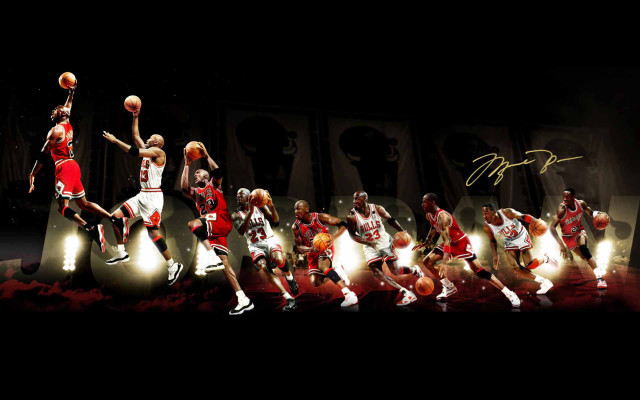 Basketball players line ball air #2 free wallpaper for desktop - medium preview image