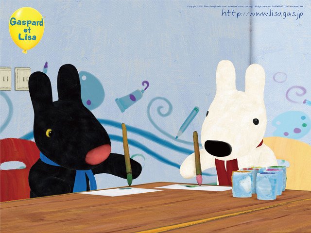 Dog rabbit table drinks balloon free wallpaper for desktop - medium preview image