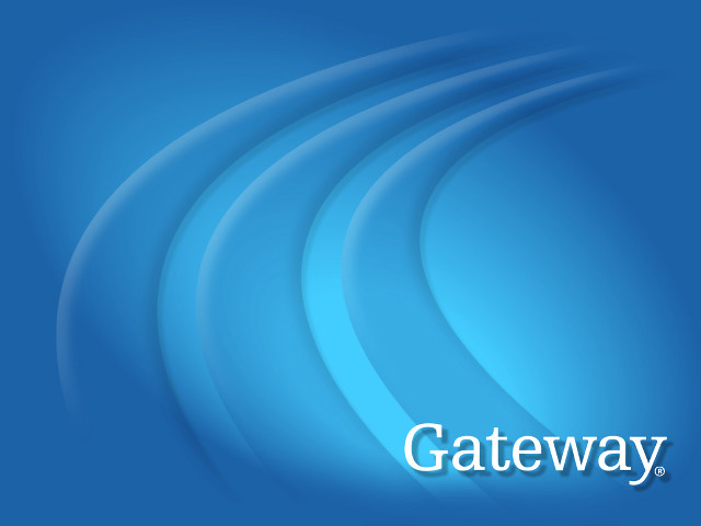 Blue background gateway white logo free wallpaper for desktop - medium preview image
