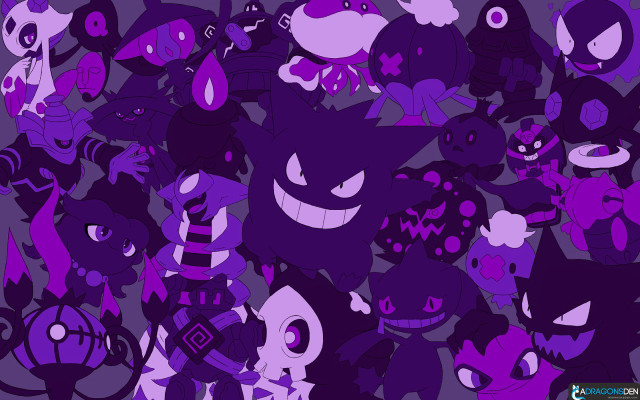 Cartoon characters purple black pattern #5 free wallpaper for desktop - medium preview image