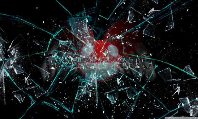Broken glass window red light free wallpaper for desktop - medium preview image