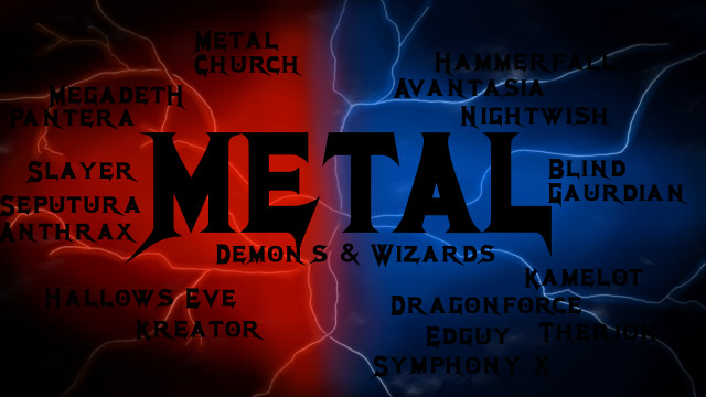 Metal band logo lightning background free wallpaper for desktop - medium preview image