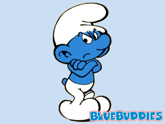 Cartoon character blue shirt white free wallpaper for desktop - medium preview image
