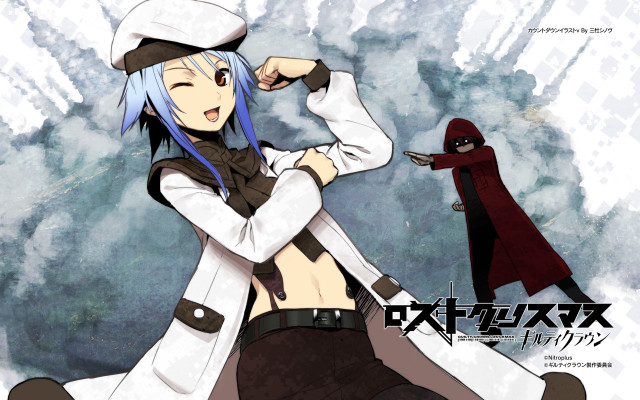 Blue hair man snow manga free wallpaper for desktop - medium preview image
