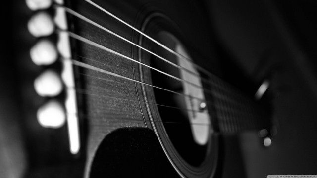 Guitar fret black white background free wallpaper for desktop - medium preview image