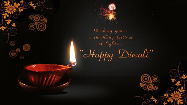 Lit candle happy diwali dark #3 free wallpaper for desktop - medium preview image