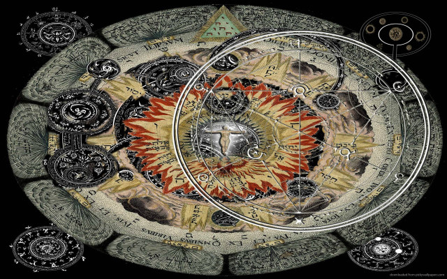 Drawing clock face surrounded by #2 free wallpaper for desktop - medium preview image