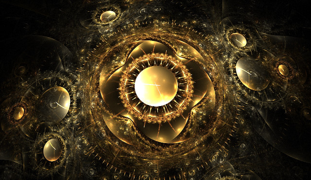 Gold black clocks abstract galaxy free wallpaper for desktop - medium preview image