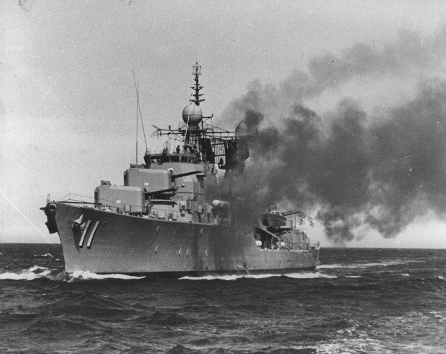 Large ship smoke ocean ship free wallpaper for desktop - medium preview image