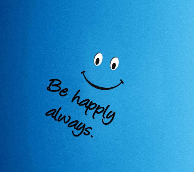 Blue background smiley face be free wallpaper for tablet - medium preview image