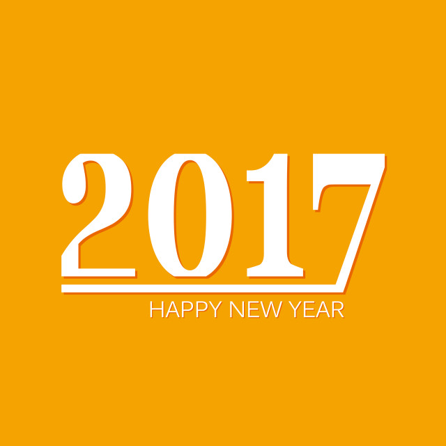 Happy new year 2017 white free wallpaper for tablet - medium preview image