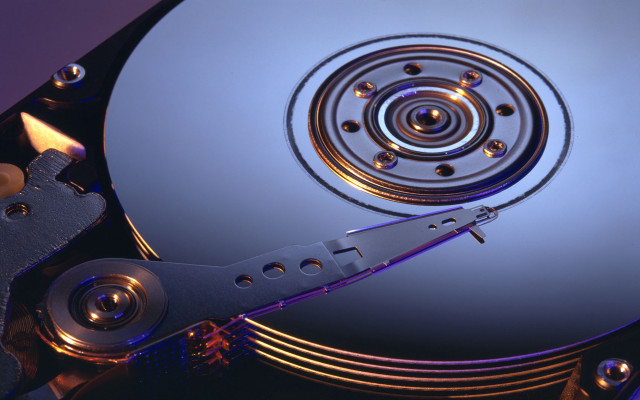 Hard drive blue disk metal free wallpaper for desktop - medium preview image