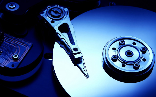 Hard drive blue black technology free wallpaper for desktop - medium preview image
