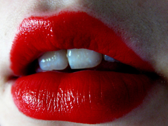 Woman lips red lipstick white free wallpaper for desktop - medium preview image