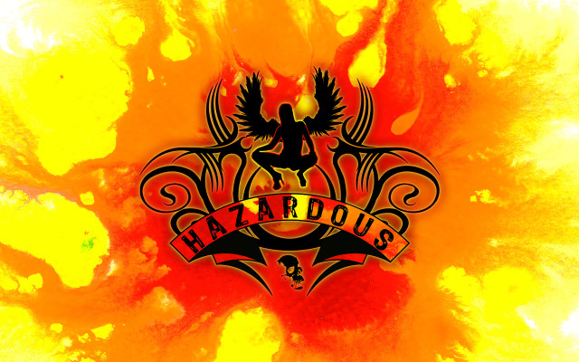 Logo yellow red black angel free wallpaper for desktop - medium preview image