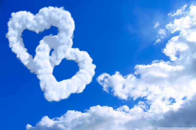 Heart shaped cloud blue sky #3 free wallpaper for desktop - medium preview image