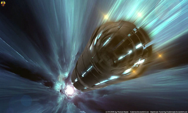Large spaceship bright light center free wallpaper for desktop - medium preview image