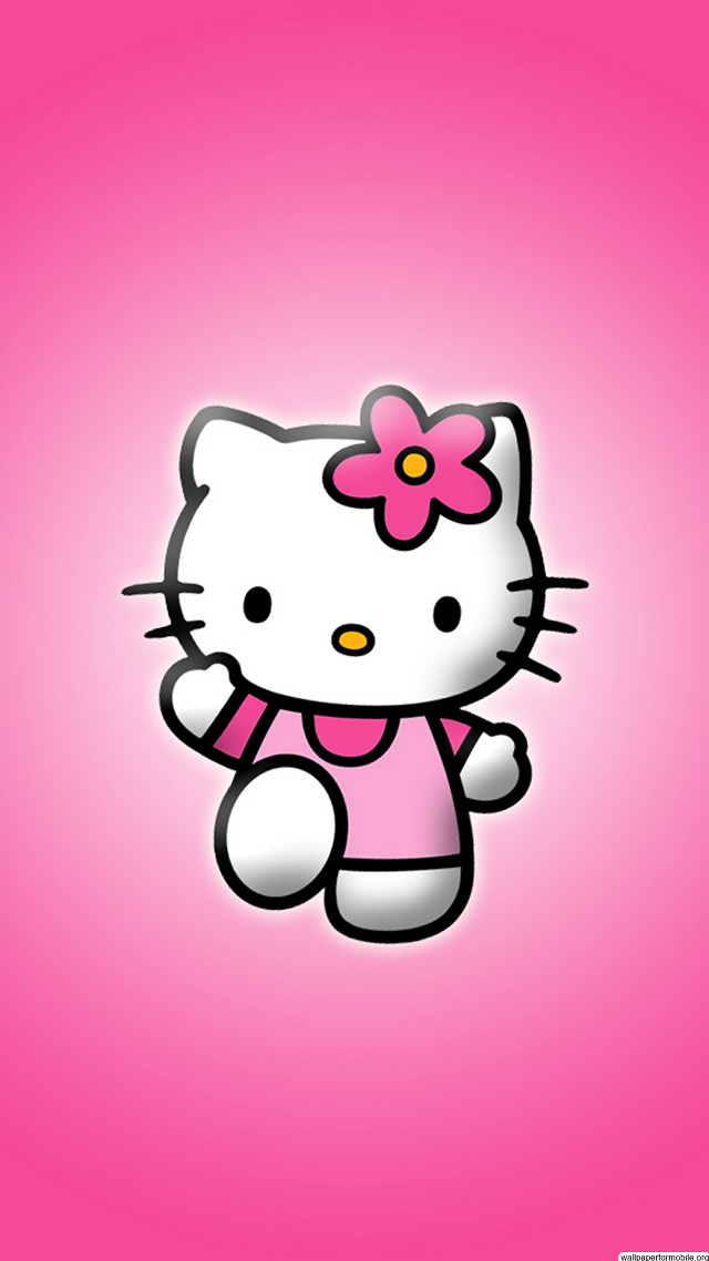 Hello kitty pink wallpaper bow #2 free wallpaper for mobile - medium preview image