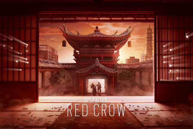 Red crow movie poster cityscape free wallpaper for desktop - medium preview image