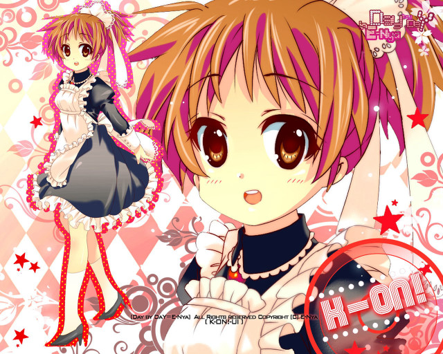 Pink hair girl starry maid free wallpaper for desktop - medium preview image
