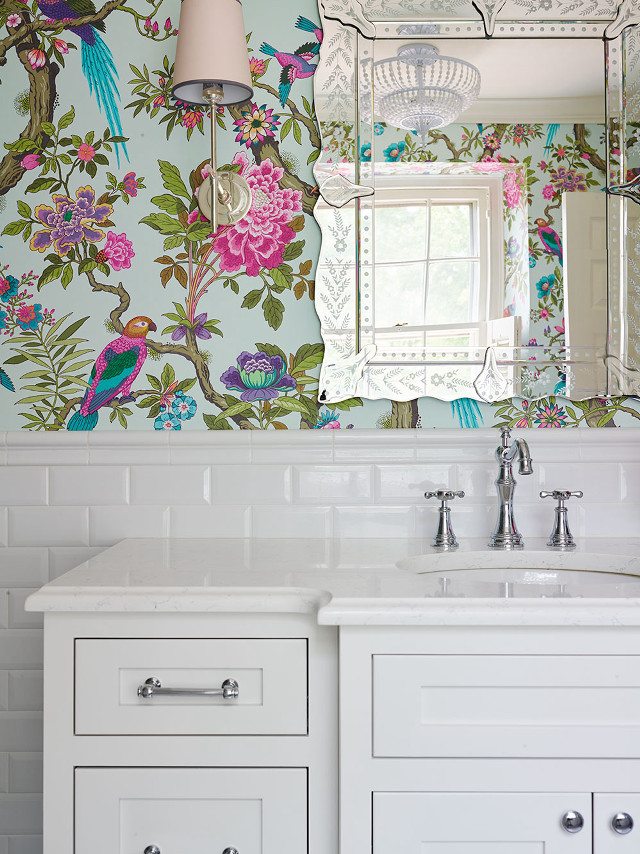 Bathroom mirror reflection interior design free wallpaper for mobile - medium preview image