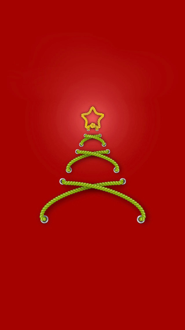 Red background christmas tree star free wallpaper for mobile - medium preview image