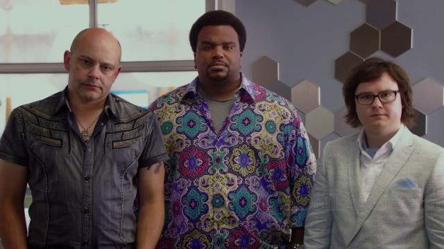 Three men standing room hexagonal free wallpaper for desktop - medium preview image