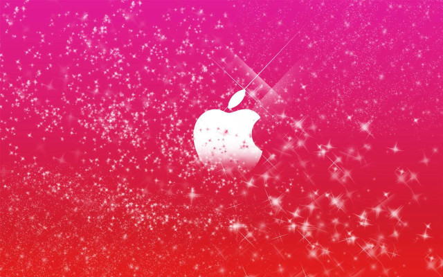 Pink red apple wallpaper stars free wallpaper for desktop - medium preview image