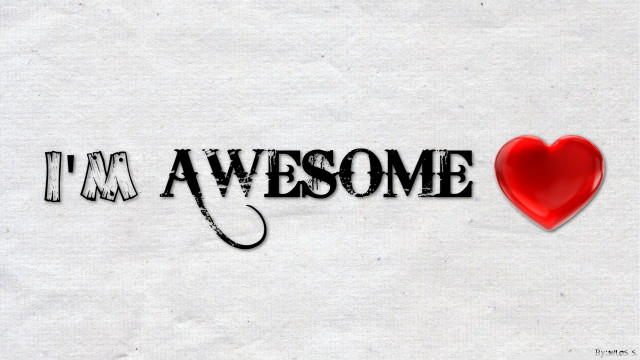 Red heart paper im awesome free wallpaper for desktop - medium preview image