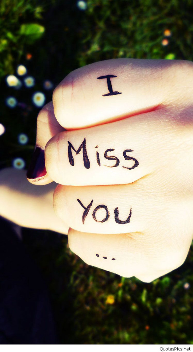 Hand message i miss you #2 free wallpaper for mobile - medium preview image