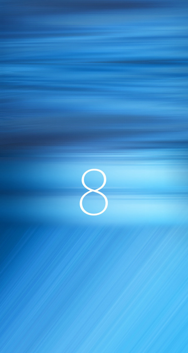Blue background white eight side free wallpaper for mobile - medium preview image