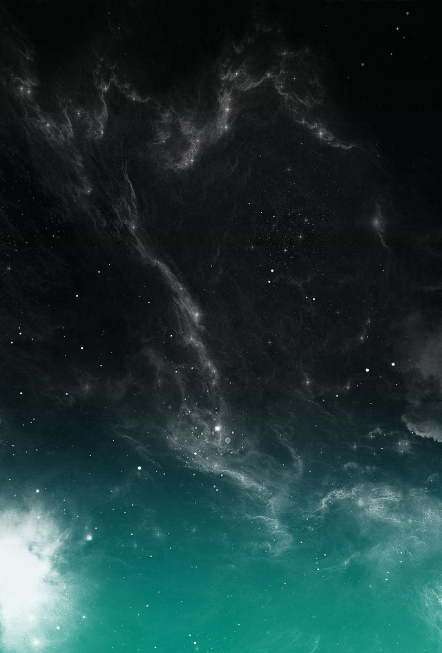 Black white sky stars clouds free wallpaper for mobile - medium preview image