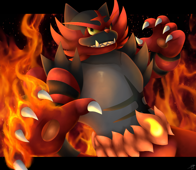 Cartoon character fire breathing arms free wallpaper for desktop - medium preview image