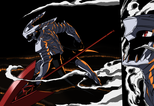 Man snowboard slope monster sword free wallpaper for desktop - medium preview image