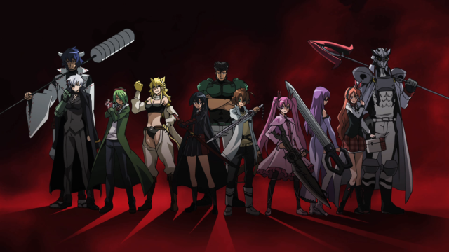 Anime characters swords red black free wallpaper for desktop - medium preview image