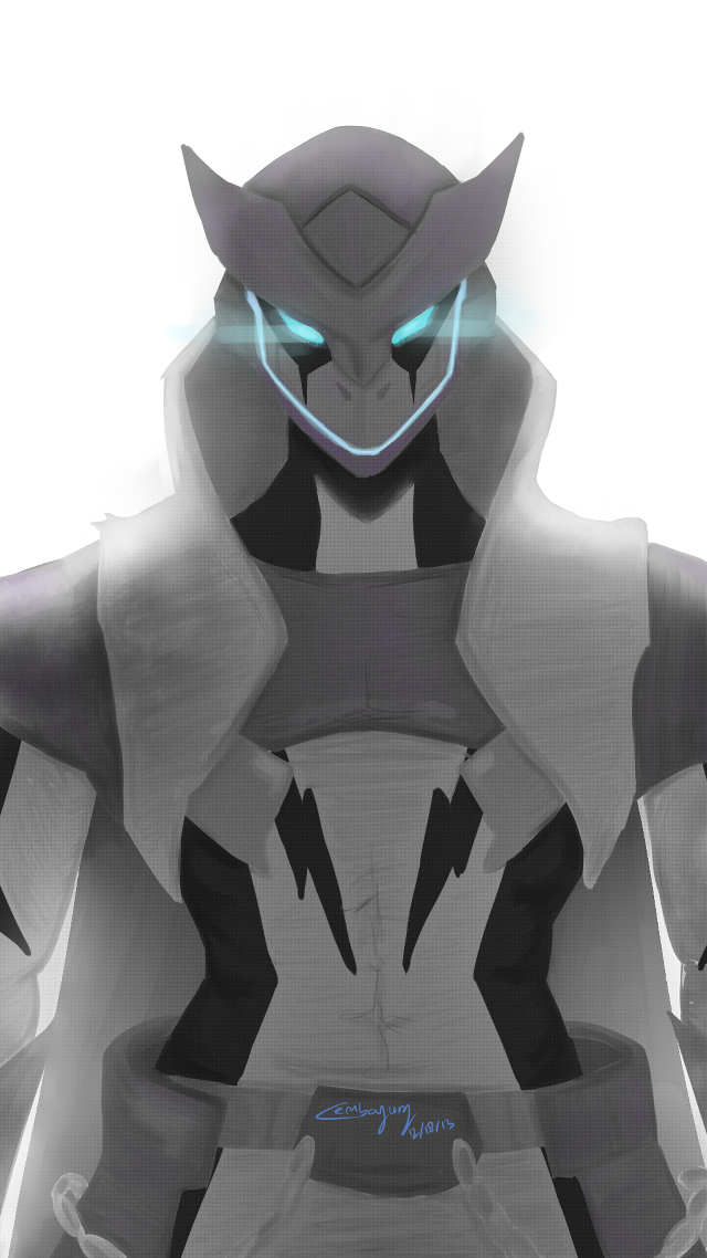 Robot glowing eyes hoodie stylized free wallpaper for mobile - medium preview image