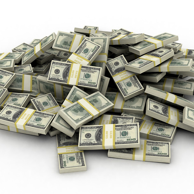 Twenty dollar bills pile white free wallpaper for tablet - medium preview image