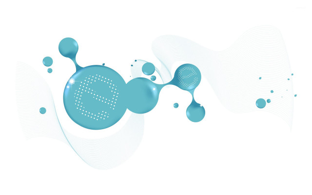 Blue white abstract bubbles letter free wallpaper for desktop - medium preview image