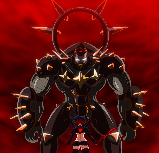 Cartoon demon character horns spikes free wallpaper for tablet - medium preview image