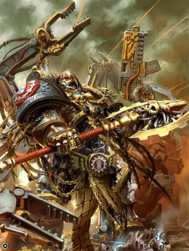 Robot gun machine gears painting free wallpaper for mobile - medium preview image