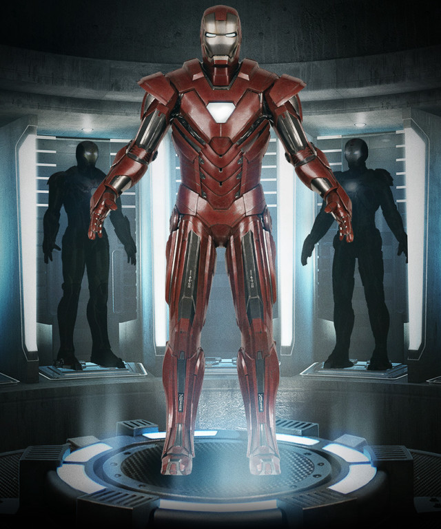 Iron man group mirrors lights free wallpaper for mobile - medium preview image
