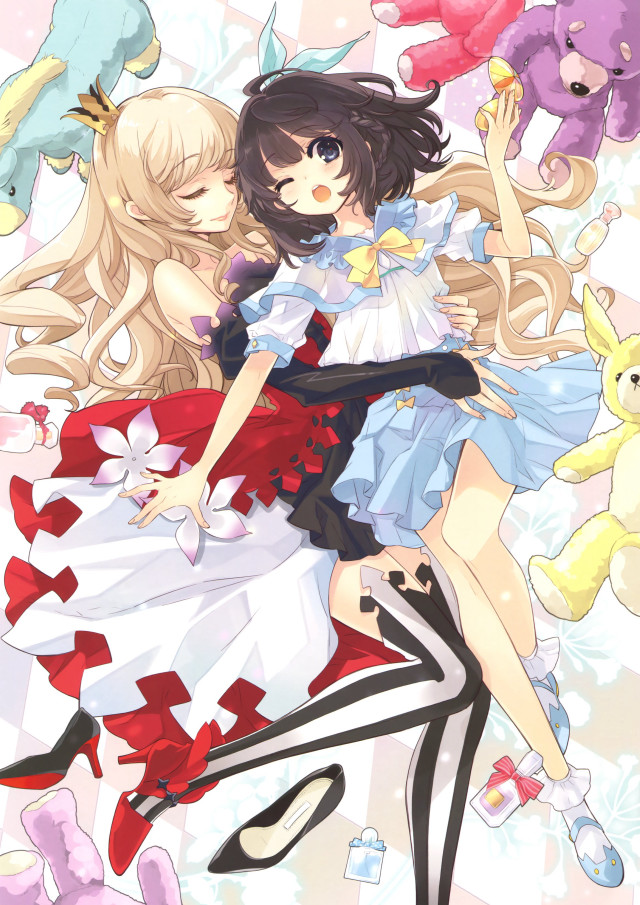 Girl dress stuffed animals teddy free wallpaper for mobile - medium preview image