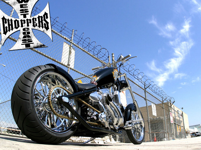 Motorcycle parked fence barbed wire free wallpaper for desktop - medium preview image