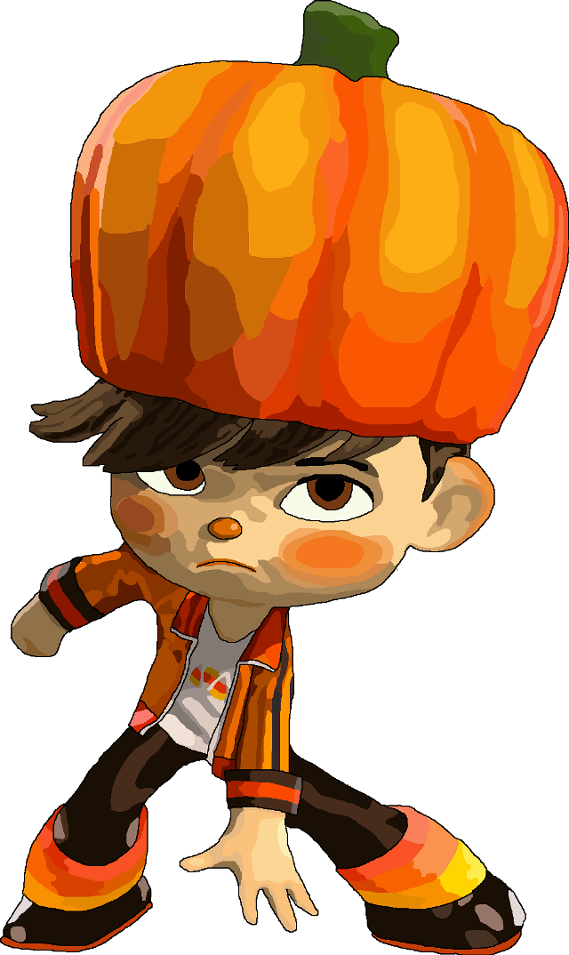 Cartoon boy pumpkin head jacket free wallpaper for mobile - medium preview image