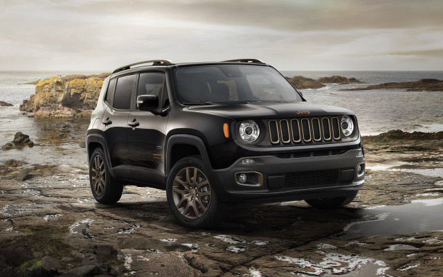 Black jeep rocky beach ocean free wallpaper for desktop - medium preview image