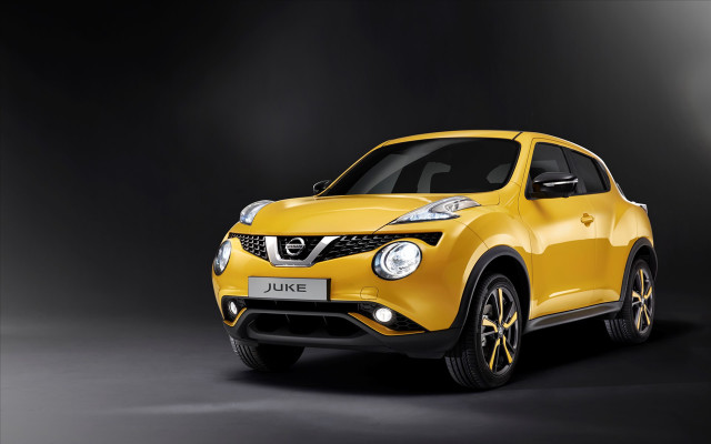 Yellow nissan juke studio black free wallpaper for desktop - medium preview image