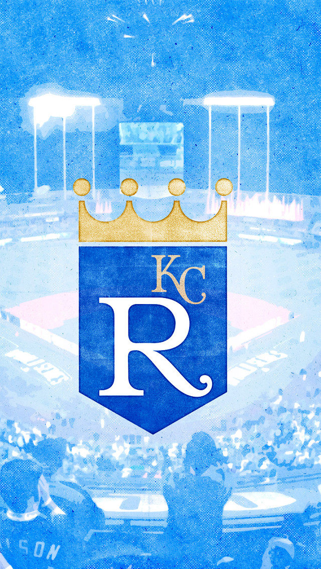Blue gold kansas royals logo free wallpaper for mobile - medium preview image