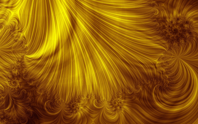Yellow background wavy lines flowers free wallpaper for desktop - medium preview image